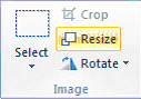 Figure 1. Image>Resize Resize