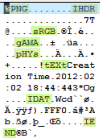 Figure 3. ASCII Side Showing Chunks